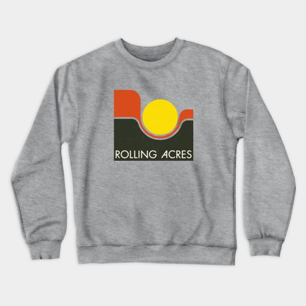 Rolling Acres Mall 70s Logo - Distressed Crewneck Sweatshirt by Turboglyde